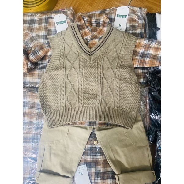 Sét bộ công tử 3 chi tiết cho bé 10-18kg kèm ảnh thật