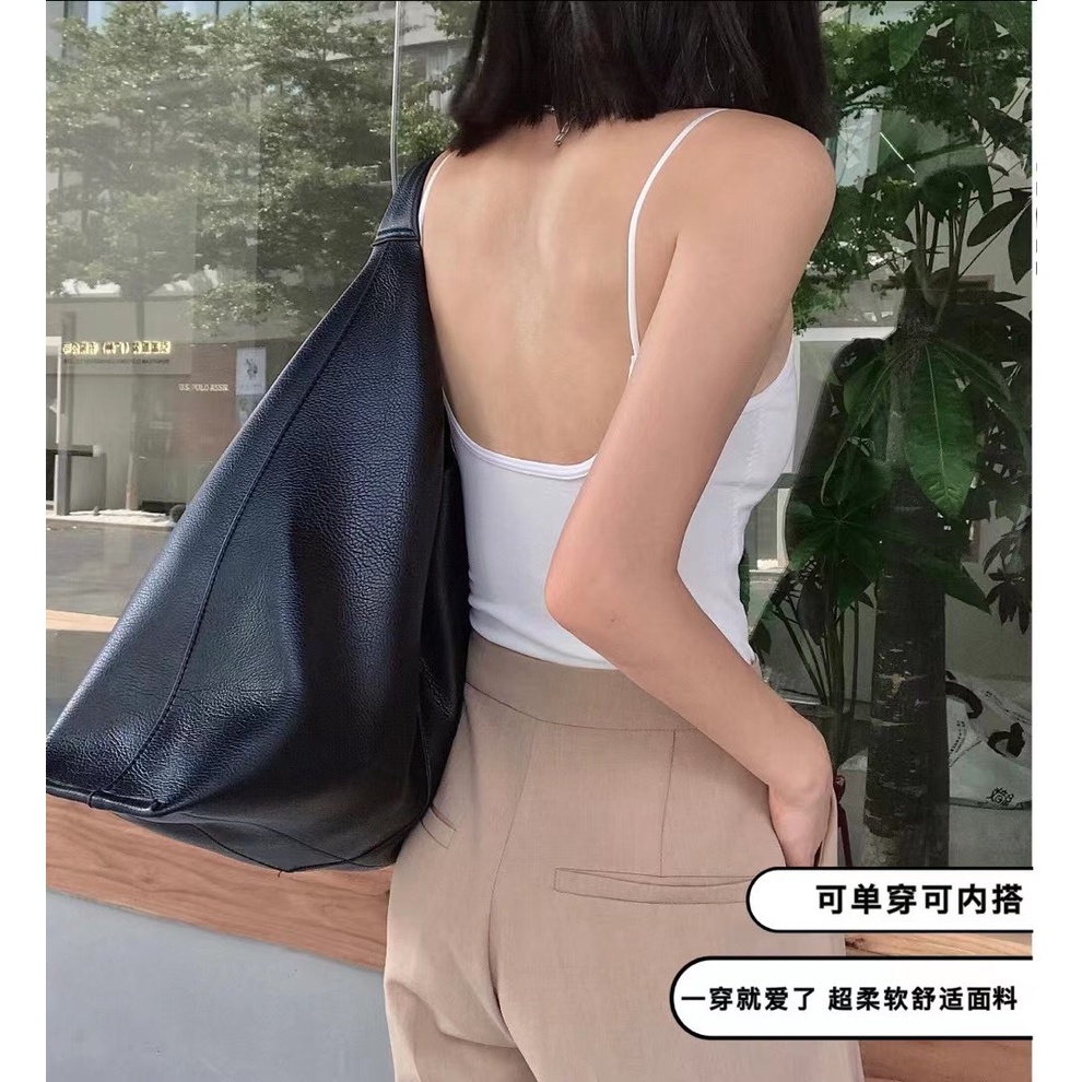 DUNEA Áo Tank Top Hở Lưng Màu Trơn Gợi Cảm Cho Nữ