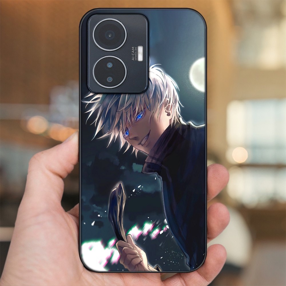 Ốp lưng Vivo Y55 2022 viền đen in hình Satoru Jujutsu Kaisen