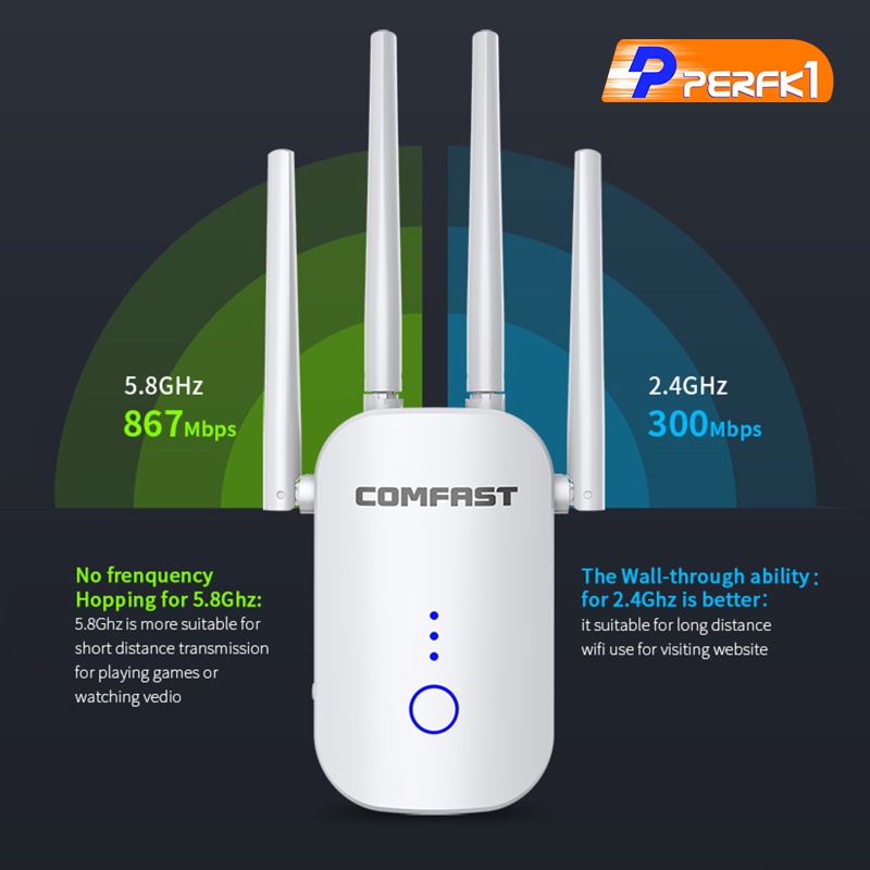 [TIKTOK Hot] 1200Mbps Dual Band WiFi Range Extender Repeater Wireless Signal Booster-AU