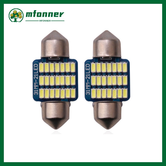 Ready Stock 1 Pair Car Led Dome Light License Plate Light Double Tip 31mm-3014 Interior Reading Lamp