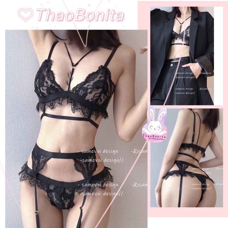 Set nội y bra siêu sexy 3 chi tiết - Hàng sẵn | BigBuy360 - bigbuy360.vn