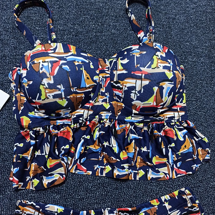 Bộ đồ bơi nữ 3 mảnh áo ren bikini đi biển | BigBuy360 - bigbuy360.vn