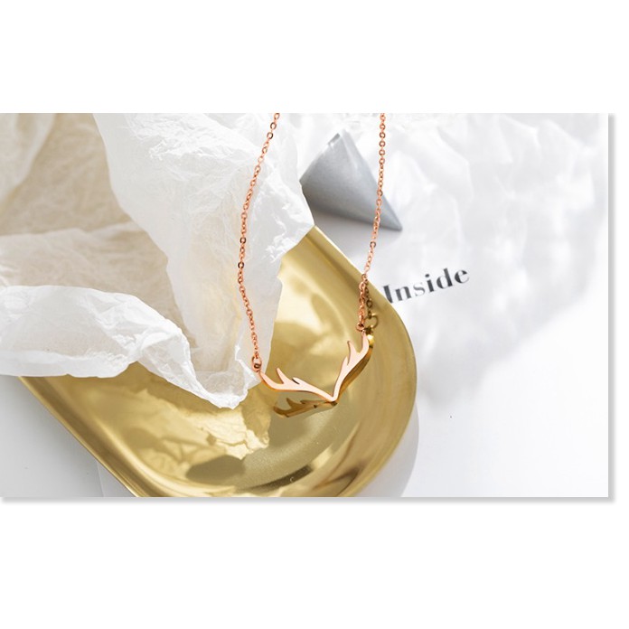 Dây chuyền titan gạc nai TT4858 - CAM KẾT KHÔNG BAY MÀU - BẢO HÀNH 12 THÁNG