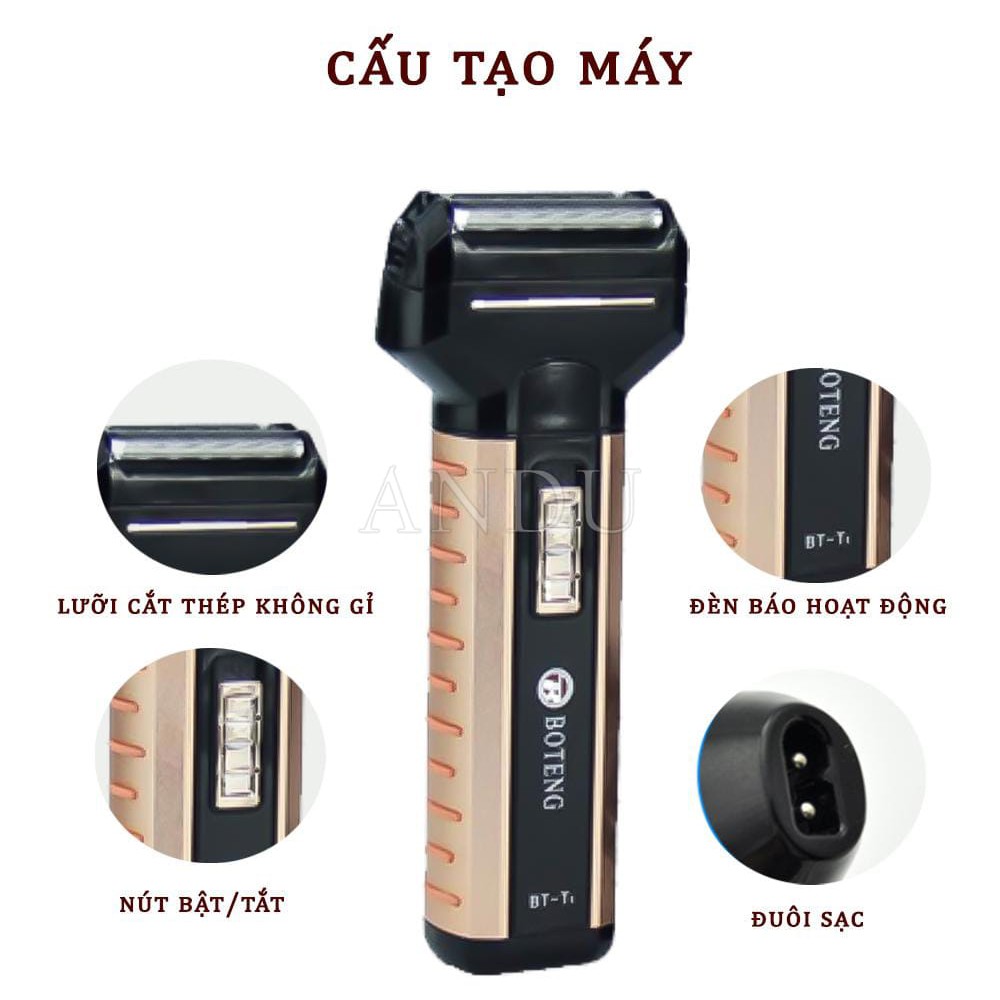 Tông Đơ Cắt Tóc Kiêm Máy Cạo Râu Và Cắt Tỉa Lông Mũi Máy Cắt Tóc Boteng 3 Trong 1