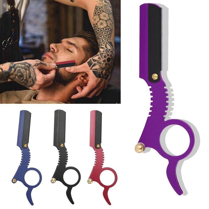 Dao Cạo Râu Barber, Dao Cạo Tóc Chấn Viền Cao Cấp Xỏ Ngón.(Ảnh thật)