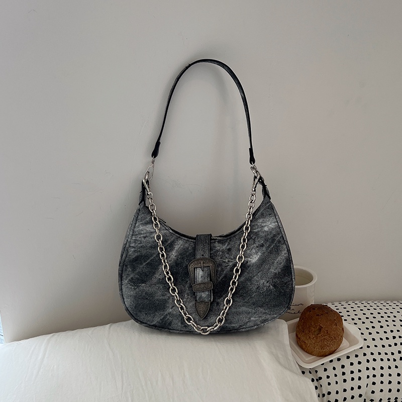 Túi Đeo Vai Dây Xích Bằng Vải Bạt Hình Quả Lựu Phong Cách Cổ Điển Dành Cho Bạn Nữ