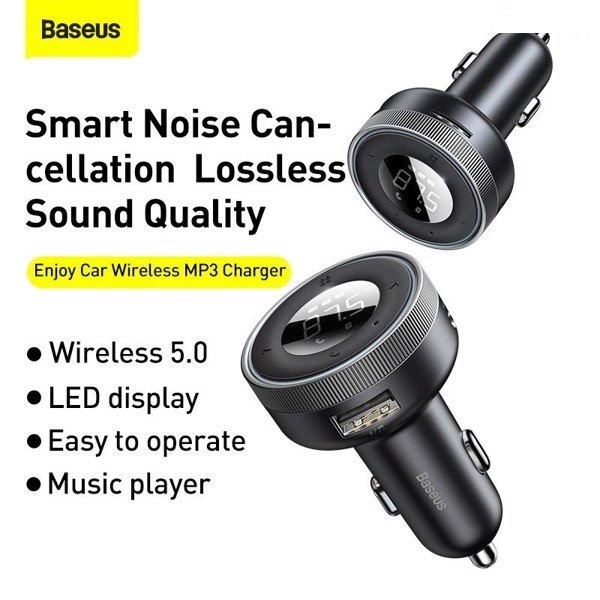 Baseus -BaseusMall VN Tẩu sạc hỗ trợ phát nhạc qua bluetooth Enjoy Car Wireless MP3 Charger