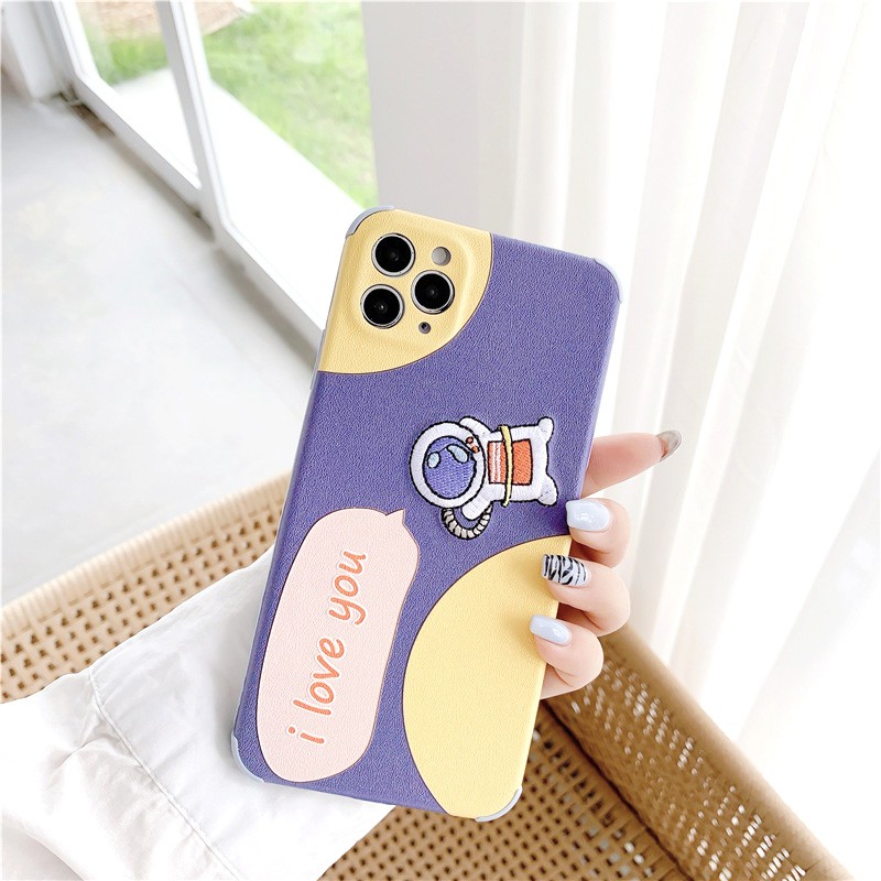 Ốp lưng iphone Love Space thêu viền chống va đập 5/5s/6/6plus/6s/6splus/7/7plus/8/8plus/x/xs/11/12/pro/max/plus/promax | BigBuy360 - bigbuy360.vn