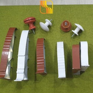 Bộ 2 giá đỡ thanh trục kim loại treo rèm cửa gắn tường,phụ kiện thanh treo rèm cửa