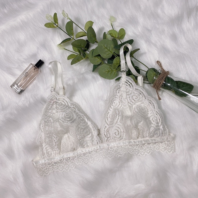 Katie White Bralette - Áo lót ren trắng dễ thương thoải mái sexy | BigBuy360 - bigbuy360.vn