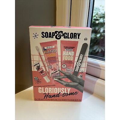 Bộ quà tặng dưỡng tay và móng Soap &amp; Glory Gloriously Hands-Sum 5 món Kem dưỡng ẩm da tay Soap And Glory Hand Food 125ml