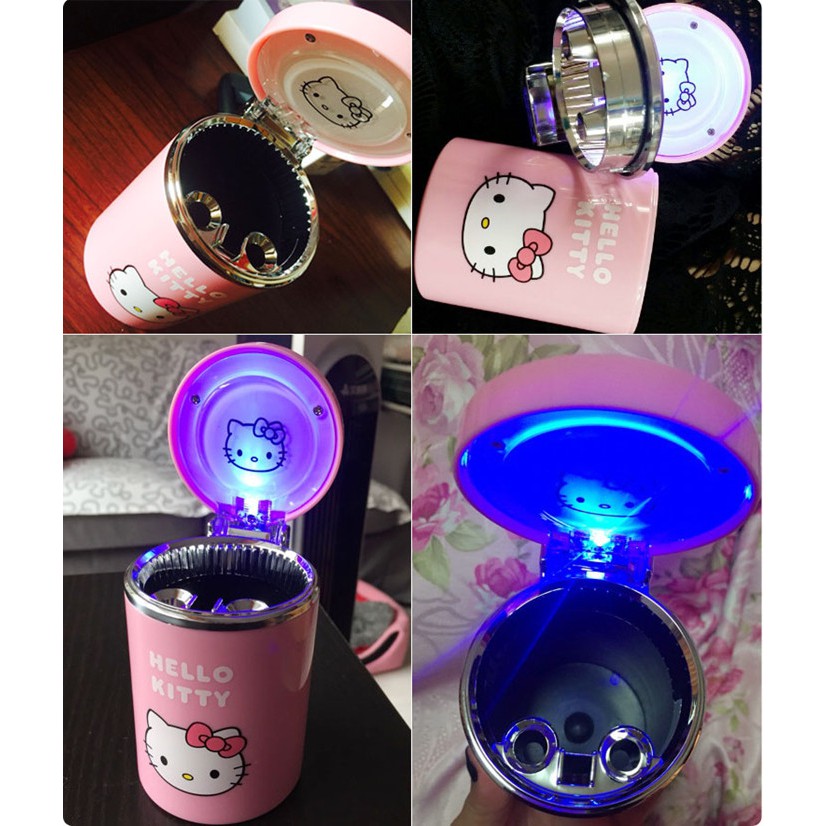 Gạt Tàn Thuốc hello kitty Có Đèn led Phát Sáng Dễ Thương