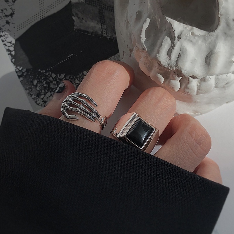 Nhẫn hình bàn tay xương 5 ngón phong cách cổ điển thời trang cá tính 19197