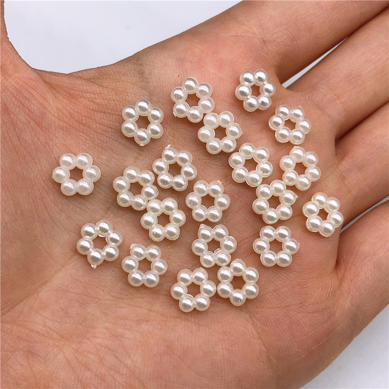 Bộ 50 hạt nhựa ABS nhiều màu sắc hình ngôi sao/mặt trăng