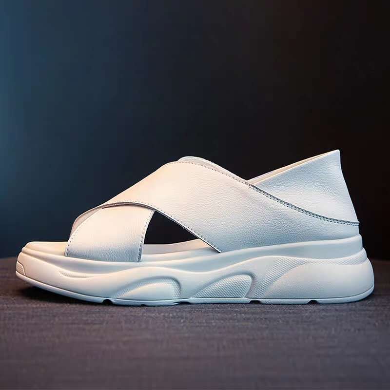 Xăng đan Đế Vừa Quai Chéo Phong Cách Roman Cho Nữ