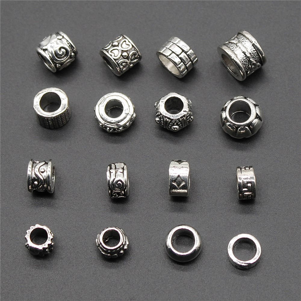 Hạt Charm Lỗ Lớn Hình Trụ Dùng Làm Trang Sức Thủ Công Diy