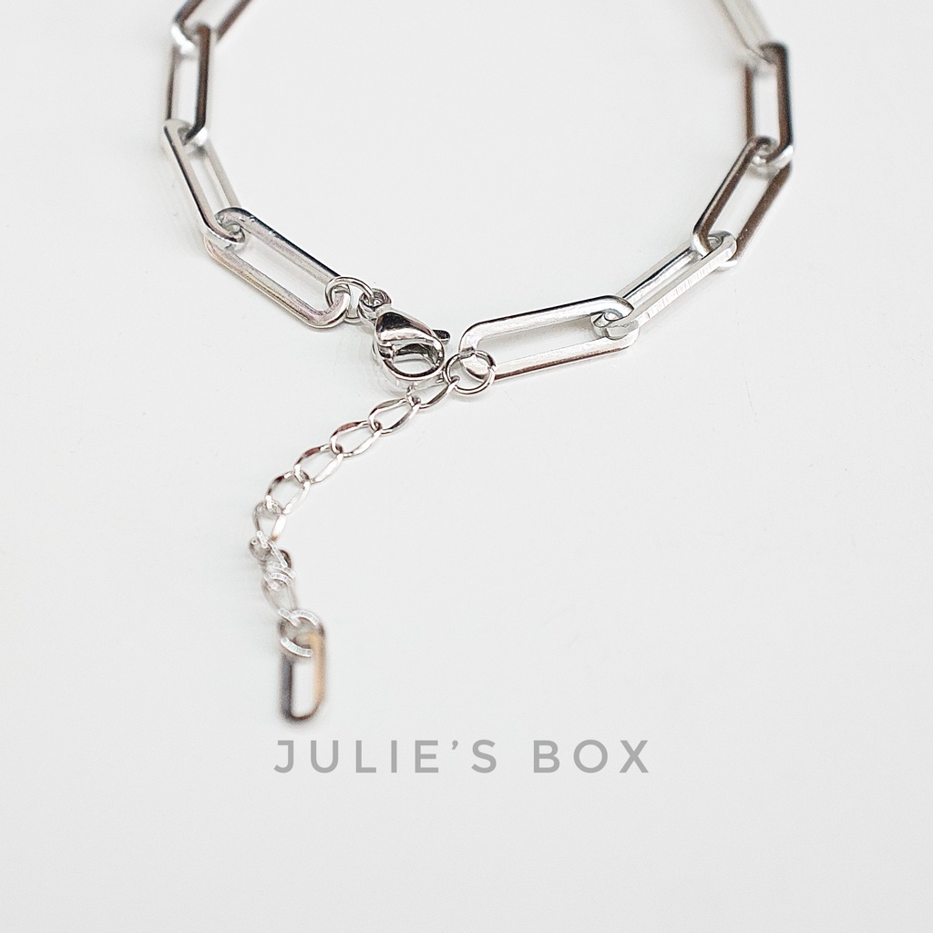 Vòng Tay Titan Xích Vừa Basic Chain Unisex Không Đen Không Hoen Gỉ Không Phai Màu Không Ngứa Bền julies box 66 bracelet