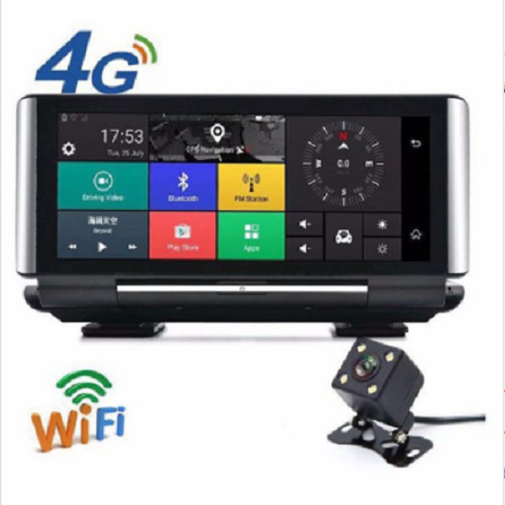 Camera Hành Trình Cho Taplo C09 - ANDROI - RAM 2G - SIM 4G -  MÀN HÌNH 7 inch - Tích Hợp Camera Sau