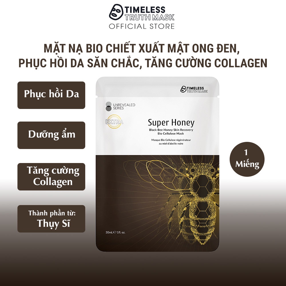 Mặt nạ Bio Chiết Xuất Mật Ong Đen, Phục Hồi Da Săn Chắc, Tăng Cường Collagen TIMELESS TRUTH MASK Black Bee