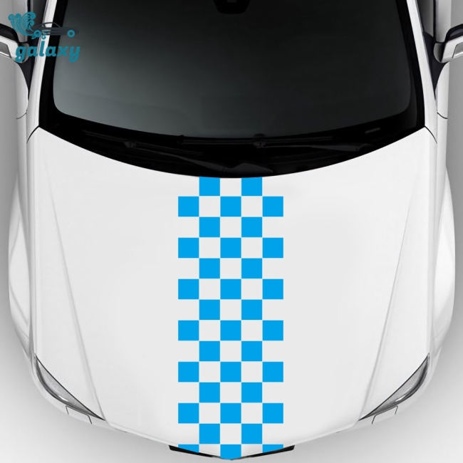 Sticker dán trang trí cốp xe kẻ sọc ca rô bắt mắt