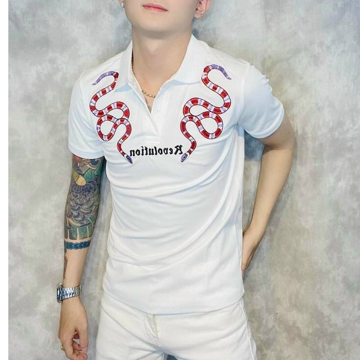 Áo Thun Nam Thêu Rắn Thời Trang Vải Cotton Siêu Đẹp | BigBuy360 - bigbuy360.vn