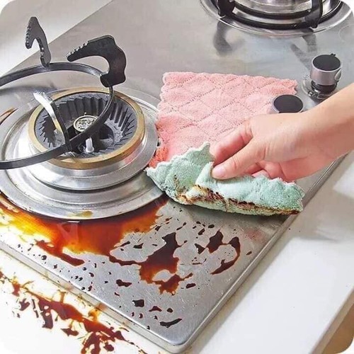 Combo 10 Chiếc Khăn Lau Bếp 2 Mặt Thấm Hút Tốt Cho Phòng Bếp Luôn Sạch Sẽ - T2K Shop