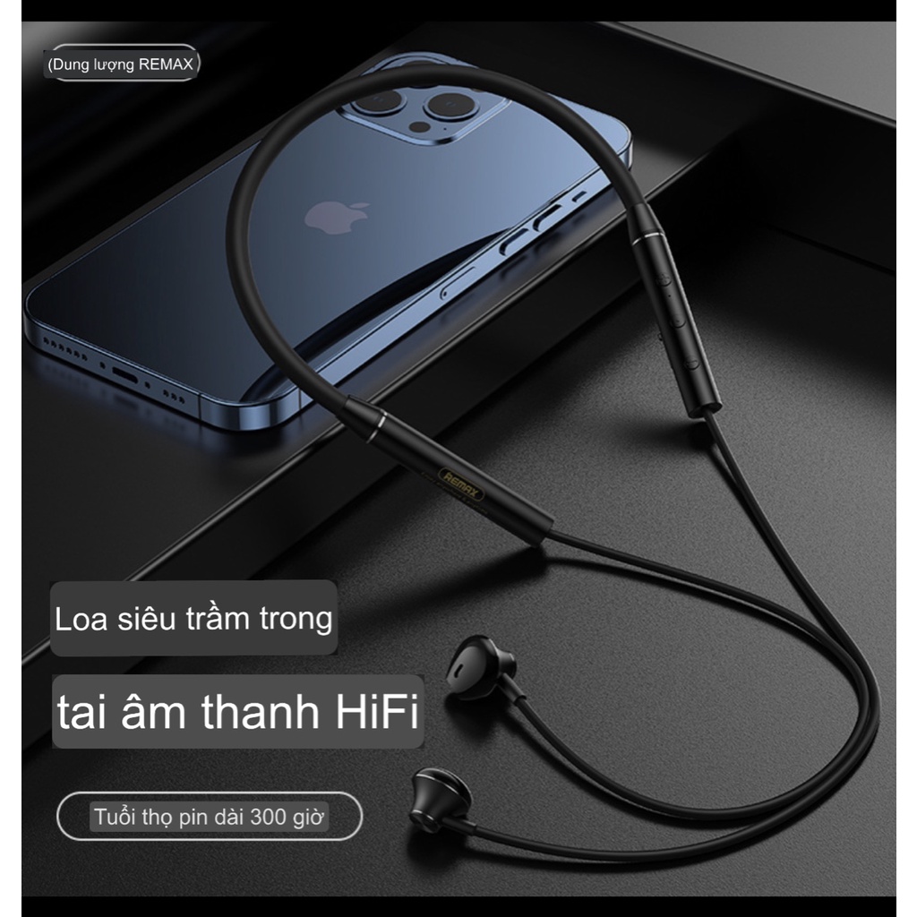 CHÍNH HÃNG Tai Nghe Bluetooth 2 tai Thể Thao quàng cổ Remax RB-S9 V5.3,Pin Trâu, Chất Âm Tốt, Pin Dùng 9H Liên Tục