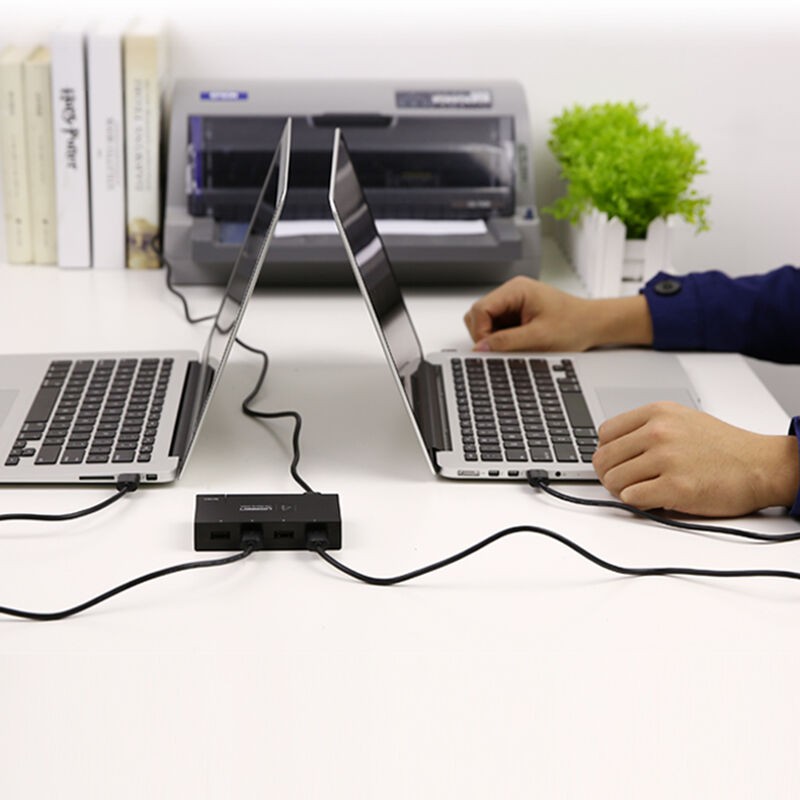 Bộ chia sẻ tín hiệu USB cho 4 máy tính PC, laptop, Macbook chính hãng Ugreen 30346 cao cấp