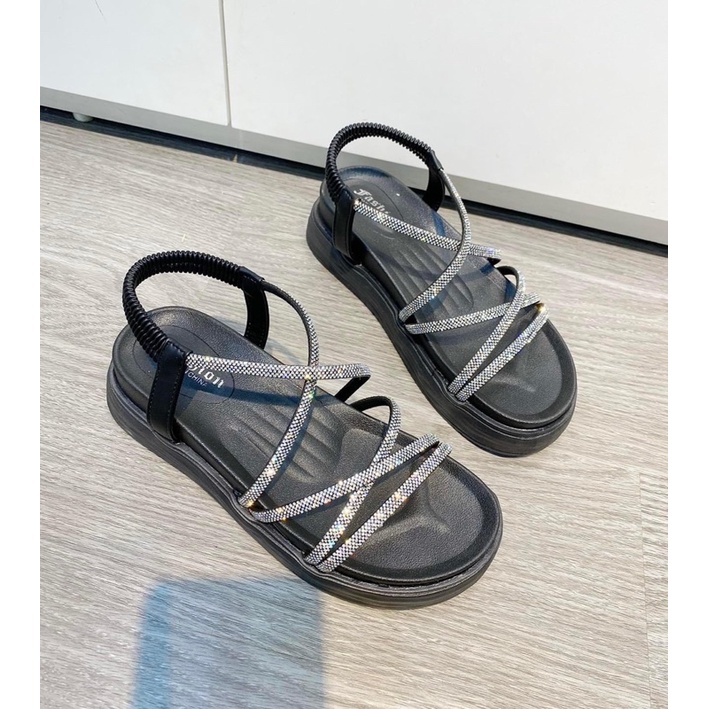 Dép sandal quai dây đinh đa, dép đế cao su 3cm