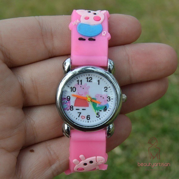 Đồng hồ đeo tay hoạt hình heo Peppa dễ thương cho bé gái
