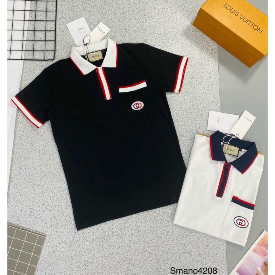Áo Polo Nam túi viền đỏ PL03 thun basic cộc tay vải cá sấu cotton phong cách trẻ trung chuẩn form nhiều màu !