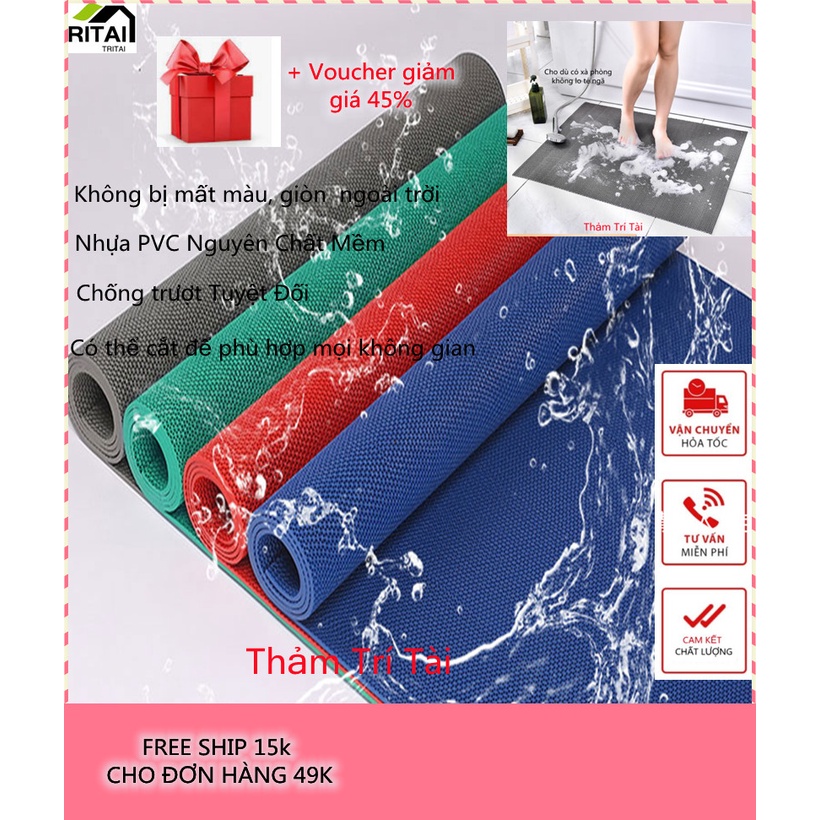 Thảm nhựa lưới  chống trơn, trượt nhà tắm, nhà bếp, nhà vệ sinh khổ 1.2*1m, 1.2*0.5m thảm nhựa lưới