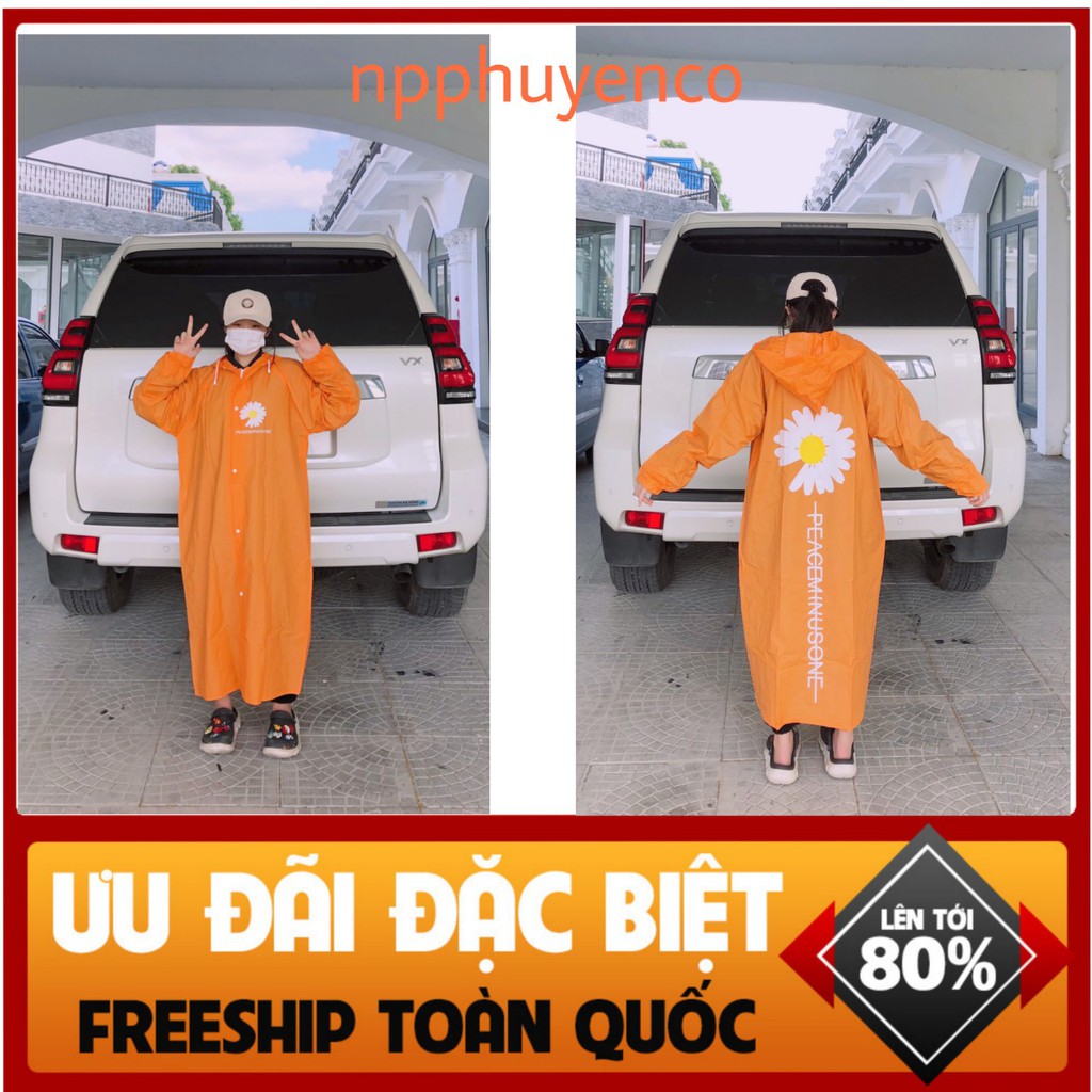 [ĐỘC +LẠ+CUTE] Áo mưa măng tô Hoa cúc - STYLE HÀN QUỐC-. SIÊU HOT 2021. . ( hàng sẵn + giá sỉ )