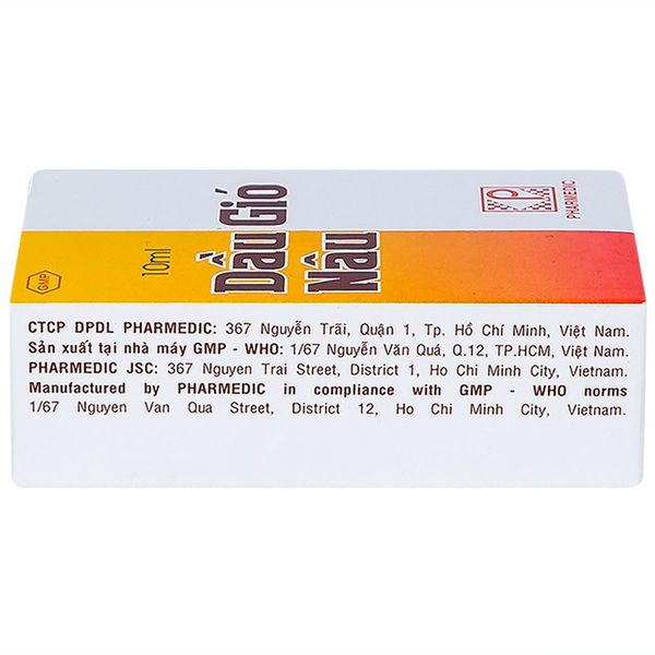 DẦU GIÓ NÂU CHAI LỚN 10ML - CHÍNH HÃNG CÔNG TY PHARMEDIC