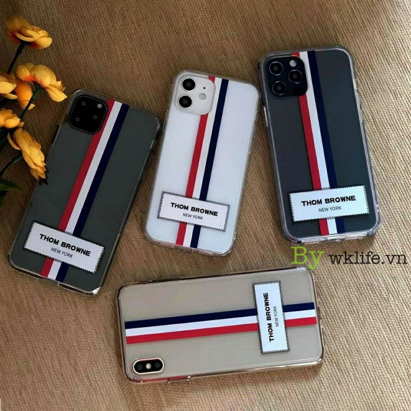 Ốp lưng LikGus Thom Browne iPhone13 Pro Max, 13, 12 Pro Max, 11, 11 Pro Max, XS Max, XS in huy hiệu New York sang trọng