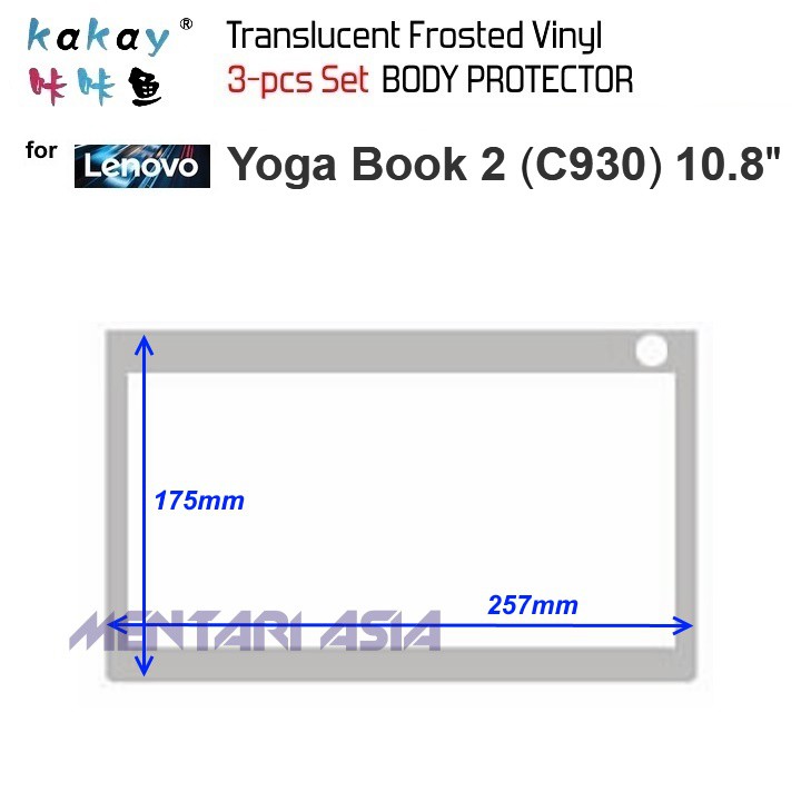 Miếng Dán Bảo Vệ Thân Máy Lenovo Yoga Book 2 C930 10.8 "