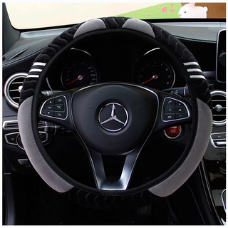 1 Vỏ Bọc Vô Lăng Xe Hơi Bằng Vải Bông Mềm Đính Đá 37-38cm Chống Trượt