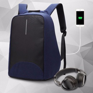 Balo Laptop Chống Trộm Có Cổng USB Sạc Điện Thoại Màu Ngẫu Nhiên