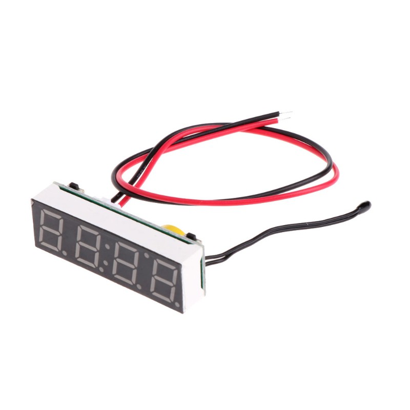Đồng hồ đèn LED kỹ thuật số đa năng 3 trong 1 tiện lợi đo thời gian nhiệt độ và điện áp cho xe hơi
