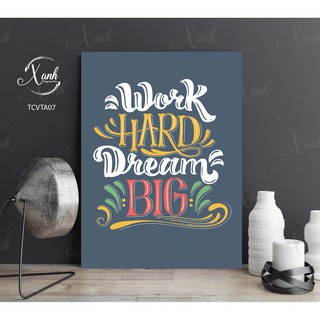 Tranh canvas tiếng anh TCVTA07 tặng đinh treo tranh