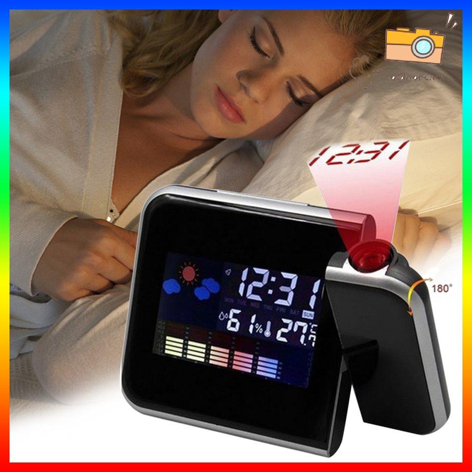 Đồng Hồ Báo Thức Điện Tử Màn Hình Lcd Hiển Thị Thời Tiết