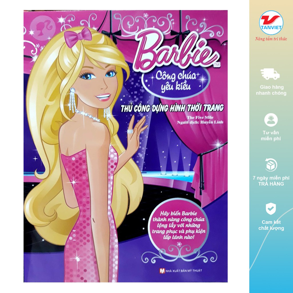 Sách Ghép Hình - Barbie Thủ Công Dựng Hình Thời Trang - Công Chúa Yêu Kiều