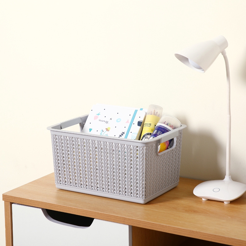 Rattan storage large plastic basket empty storage basket bedroom finishing children's basket toys storage supplies