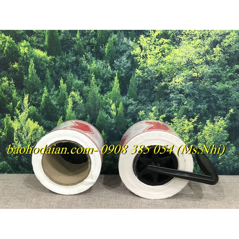 Băng rào cảnh báo khu vực cấm vào chất liệu nilong- Hình thật