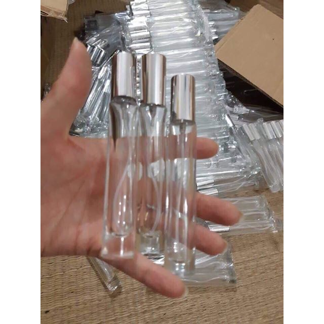 01 Lọ chiết nước hoa hình trụ 10ml thủy tinh- PK là phụ kiện