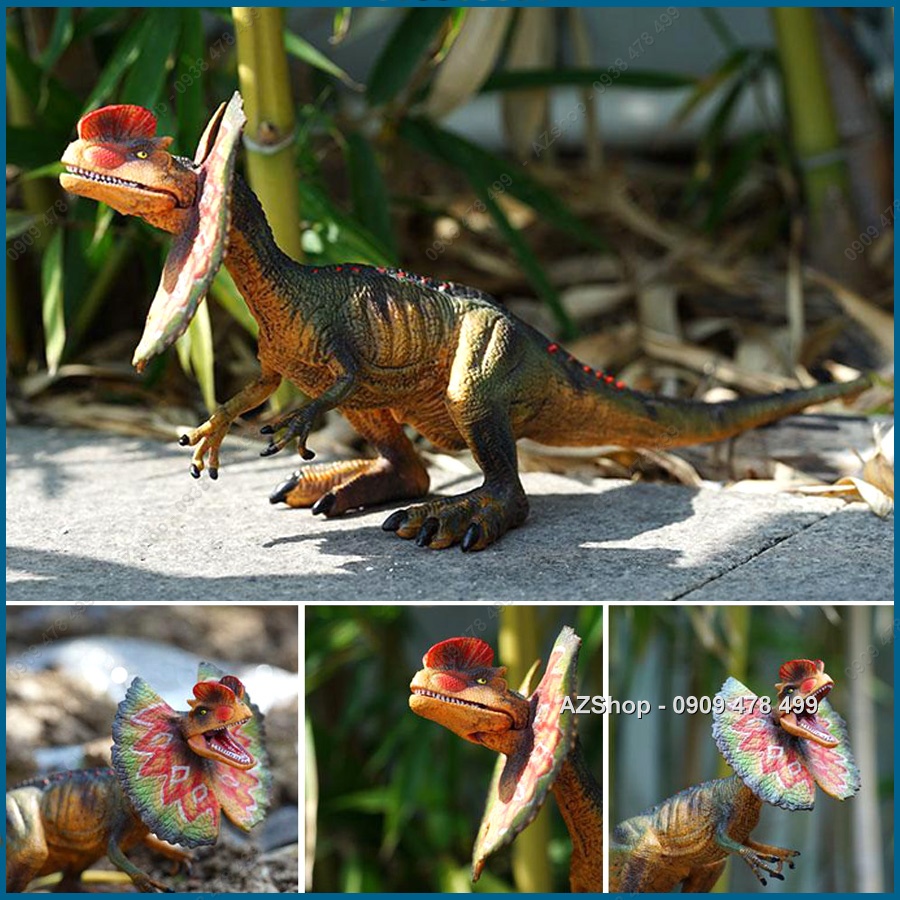 Mô Hình Khủng Long Giương Mào Dilophosaurus Dài 26cm
