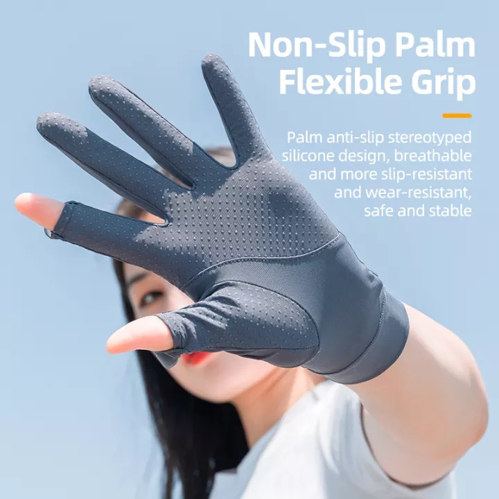 [Fulfilled by Shopee]Găng Tay Thể Thao Hở Ngón Chống Trượt Thoáng Khí Chống Tia UV ROCKBROS