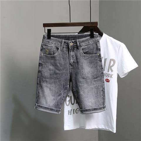Quần Jeans Lửng Thêu Chữ Thời Trang Cho Nam