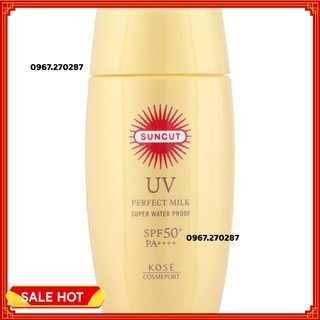 Sữa chống nắng siêu chống nước Kose Suncut UV Perfect Milk Super Water Proof 60ml - Chuyên sỉ